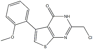 2-(chloromethyl)-5-(2-methoxyphenyl)-3H,4H-thieno[2,3-d]pyrimidin-4-one Struktur