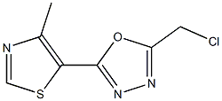 2-(chloromethyl)-5-(4-methyl-1,3-thiazol-5-yl)-1,3,4-oxadiazole Struktur