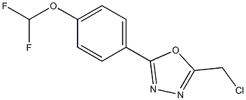 2-(chloromethyl)-5-[4-(difluoromethoxy)phenyl]-1,3,4-oxadiazole Struktur