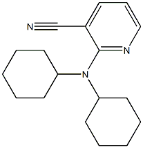 2-(dicyclohexylamino)pyridine-3-carbonitrile Struktur