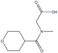 2-(N-methyloxan-4-ylformamido)acetic acid Struktur