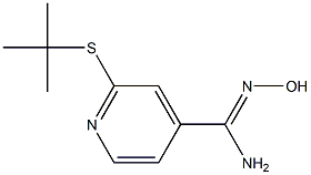 2-(tert-butylsulfanyl)-N'-hydroxypyridine-4-carboximidamide Struktur