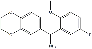 2,3-dihydro-1,4-benzodioxin-6-yl(5-fluoro-2-methoxyphenyl)methanamine Struktur