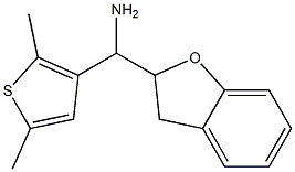 2,3-dihydro-1-benzofuran-2-yl(2,5-dimethylthiophen-3-yl)methanamine Struktur