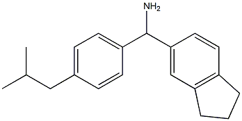 2,3-dihydro-1H-inden-5-yl[4-(2-methylpropyl)phenyl]methanamine Struktur