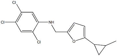 2,4,5-trichloro-N-{[5-(2-methylcyclopropyl)furan-2-yl]methyl}aniline Struktur