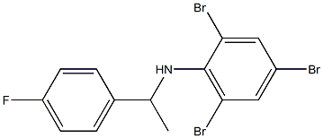 2,4,6-tribromo-N-[1-(4-fluorophenyl)ethyl]aniline Struktur