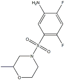 2,4-difluoro-5-[(2-methylmorpholine-4-)sulfonyl]aniline Struktur