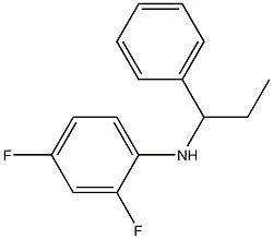 2,4-difluoro-N-(1-phenylpropyl)aniline Struktur