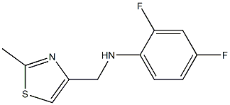 2,4-difluoro-N-[(2-methyl-1,3-thiazol-4-yl)methyl]aniline Struktur