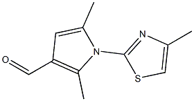 2,5-dimethyl-1-(4-methyl-1,3-thiazol-2-yl)-1H-pyrrole-3-carbaldehyde Struktur