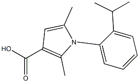 2,5-dimethyl-1-[2-(propan-2-yl)phenyl]-1H-pyrrole-3-carboxylic acid Struktur