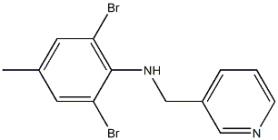 2,6-dibromo-4-methyl-N-(pyridin-3-ylmethyl)aniline Struktur