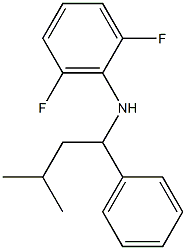 2,6-difluoro-N-(3-methyl-1-phenylbutyl)aniline Struktur