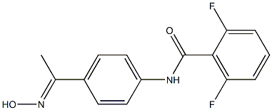 2,6-difluoro-N-{4-[(1E)-N-hydroxyethanimidoyl]phenyl}benzamide Struktur