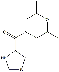 2,6-dimethyl-4-(1,3-thiazolidin-4-ylcarbonyl)morpholine Struktur