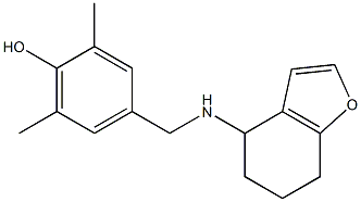 2,6-dimethyl-4-[(4,5,6,7-tetrahydro-1-benzofuran-4-ylamino)methyl]phenol Struktur