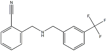 2-[({[3-(trifluoromethyl)phenyl]methyl}amino)methyl]benzonitrile Struktur