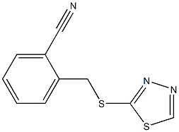 2-[(1,3,4-thiadiazol-2-ylsulfanyl)methyl]benzonitrile Struktur