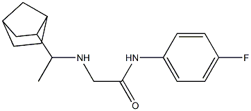 2-[(1-{bicyclo[2.2.1]heptan-2-yl}ethyl)amino]-N-(4-fluorophenyl)acetamide Struktur