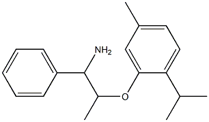 2-[(1-amino-1-phenylpropan-2-yl)oxy]-4-methyl-1-(propan-2-yl)benzene Struktur