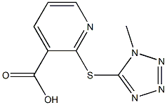 2-[(1-methyl-1H-1,2,3,4-tetrazol-5-yl)sulfanyl]pyridine-3-carboxylic acid Struktur