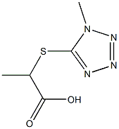 2-[(1-methyl-1H-tetrazol-5-yl)thio]propanoic acid Struktur