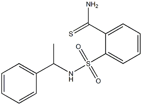 2-[(1-phenylethyl)sulfamoyl]benzene-1-carbothioamide Struktur