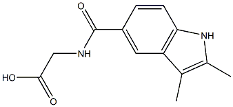 2-[(2,3-dimethyl-1H-indol-5-yl)formamido]acetic acid Struktur