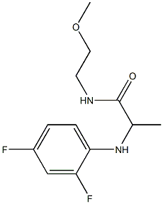 2-[(2,4-difluorophenyl)amino]-N-(2-methoxyethyl)propanamide Struktur