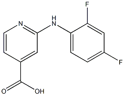 2-[(2,4-difluorophenyl)amino]pyridine-4-carboxylic acid Struktur