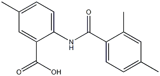 2-[(2,4-dimethylbenzene)amido]-5-methylbenzoic acid Struktur