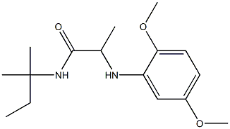 2-[(2,5-dimethoxyphenyl)amino]-N-(2-methylbutan-2-yl)propanamide Struktur