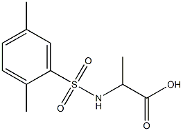 2-[(2,5-dimethylbenzene)sulfonamido]propanoic acid Struktur