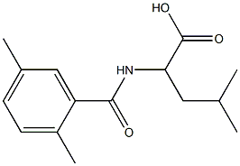 2-[(2,5-dimethylphenyl)formamido]-4-methylpentanoic acid Struktur