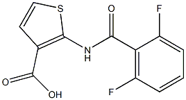 2-[(2,6-difluorobenzene)amido]thiophene-3-carboxylic acid Struktur