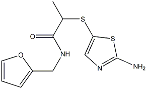 2-[(2-amino-1,3-thiazol-5-yl)sulfanyl]-N-(furan-2-ylmethyl)propanamide Struktur