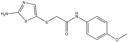 2-[(2-amino-1,3-thiazol-5-yl)thio]-N-(4-methoxyphenyl)acetamide Struktur