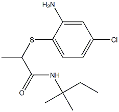 2-[(2-amino-4-chlorophenyl)sulfanyl]-N-(2-methylbutan-2-yl)propanamide Struktur