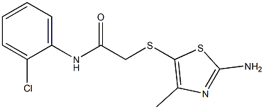 2-[(2-amino-4-methyl-1,3-thiazol-5-yl)sulfanyl]-N-(2-chlorophenyl)acetamide Struktur