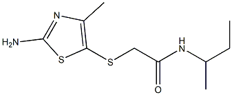 2-[(2-amino-4-methyl-1,3-thiazol-5-yl)thio]-N-(sec-butyl)acetamide Struktur