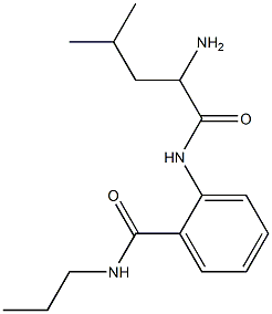 2-[(2-amino-4-methylpentanoyl)amino]-N-propylbenzamide Struktur