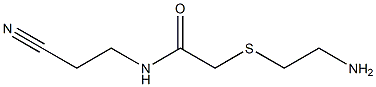 2-[(2-aminoethyl)thio]-N-(2-cyanoethyl)acetamide Struktur