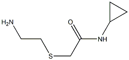 2-[(2-aminoethyl)thio]-N-cyclopropylacetamide Struktur