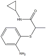 2-[(2-aminophenyl)sulfanyl]-N-cyclopropylpropanamide Struktur