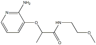 2-[(2-aminopyridin-3-yl)oxy]-N-(2-methoxyethyl)propanamide Struktur