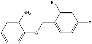 2-[(2-bromo-4-fluorobenzyl)thio]aniline Struktur