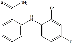 2-[(2-bromo-4-fluorophenyl)amino]benzene-1-carbothioamide Struktur