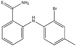 2-[(2-bromo-4-methylphenyl)amino]benzene-1-carbothioamide Struktur