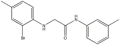 2-[(2-bromo-4-methylphenyl)amino]-N-(3-methylphenyl)acetamide Struktur